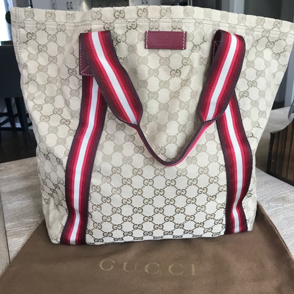 gucci fabric tote